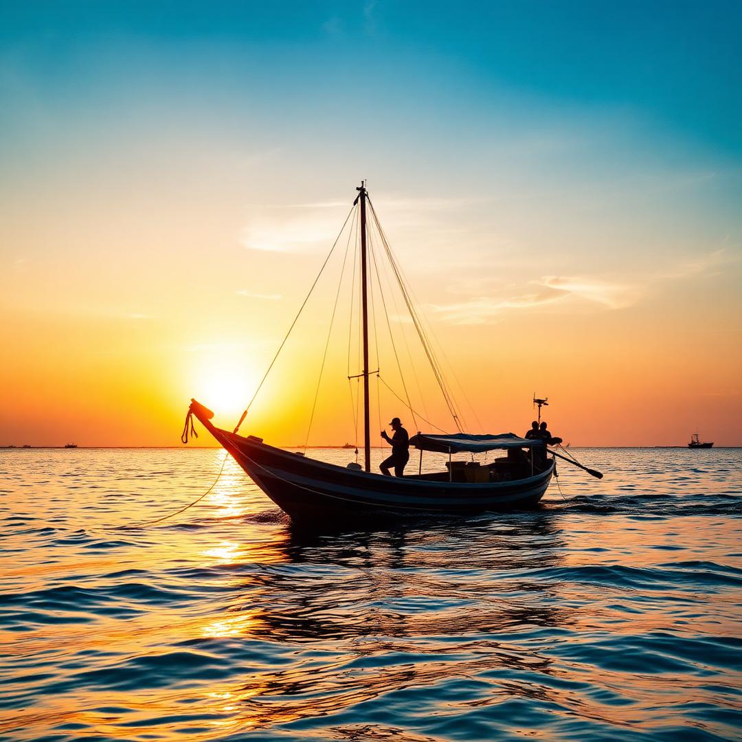 Sunset Dhoni Fishing